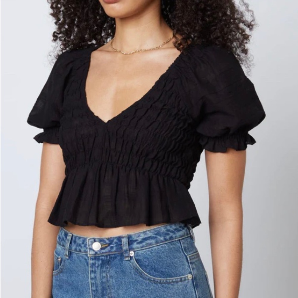 Black Peplum Top